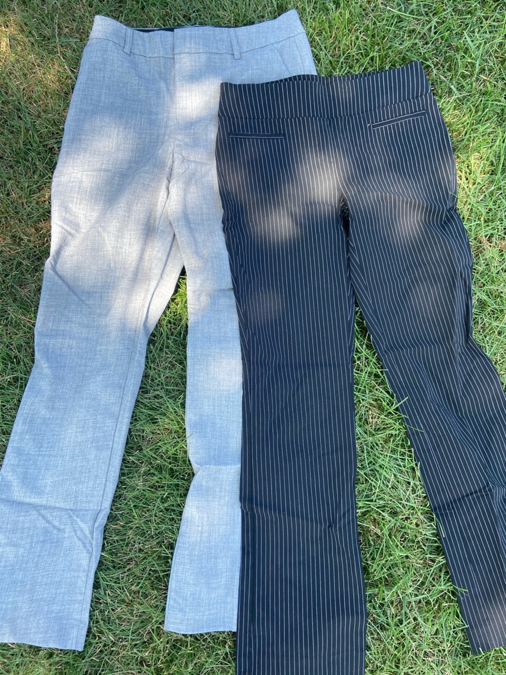 Nine West and Apt 9 Women's Tailored Gray and Black Pinstripe Dress Pants